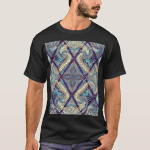 Camiseta Arte Mosaica: Padrão de Azulejo Rhombus