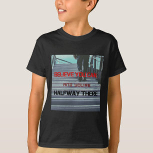 Camiseta Arte Motivacional De Citação - Acredite E Alcance
