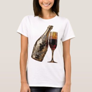 Camiseta Arte Motivo Artístico Abstrato Prateado v2