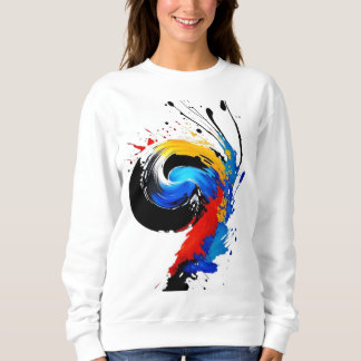 Camiseta arte multi-colorida