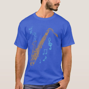 Camiseta Arte Musical do Jazz, Jogador Saxofone
