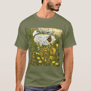 Camiseta Arte Neerlandesa Nouveau Meadow Wildflower, Borbol