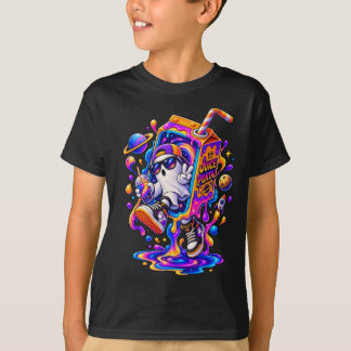 Camiseta Arte Neon de Criatura de Fantasia Psicodélica Colo