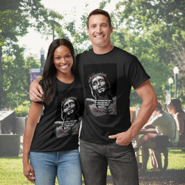 Camiseta Arte Noir Crucificação de Jesus | Versículo Bíblic