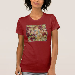 Camiseta Arte Nouveau de Mucha: Mulher com margarida