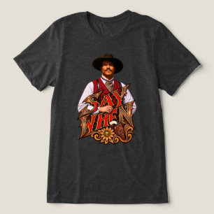 Camiseta Arte Ocidental Pistoleiro Velho Oeste Doc Holliday