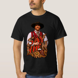 Camiseta Arte Ocidental Pistoleiro Velho Oeste Doc Holliday