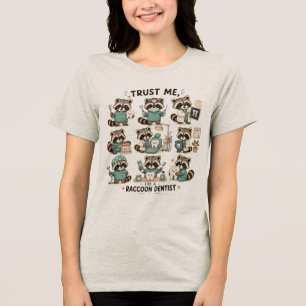 Camiseta Arte Odontológica Kawaii de Guaxinim Fofinho