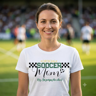 Camiseta Arte Oficial de Mãe de Futebol Engraçada Julgando