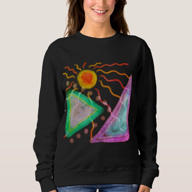 Camiseta Arte Original Abstrato Sun para Vestir (Frente)
