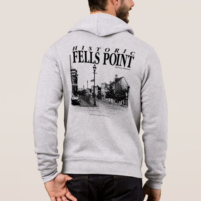 Camiseta Arte Original de Fells Point (Verso)