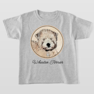Camiseta Arte original de pintura terrier com revestimento 