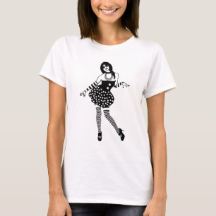 Camiseta Arte original de Sci Fi do monstro da menina do