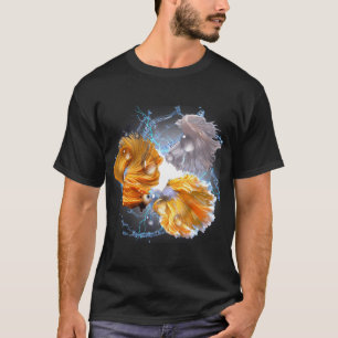 Camiseta Arte Ousada de Peixe Betta para Amantes de Betta