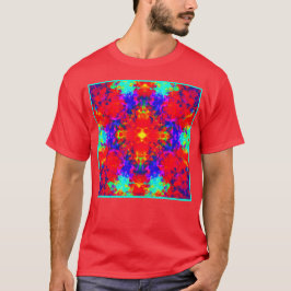 Camiseta Arte Padrão de Cores Brilhantes Vibrantes