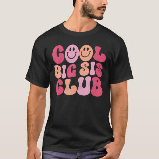 Camiseta Arte para Meninas do legal Big Sis - Retro Groovy