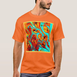 Camiseta Arte para Padrões do Oceano Cinto