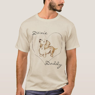 Camiseta Arte pelo tshirt do pai de Doxie da urze