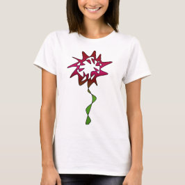 Camiseta Arte Perpétua Vermelha Flor