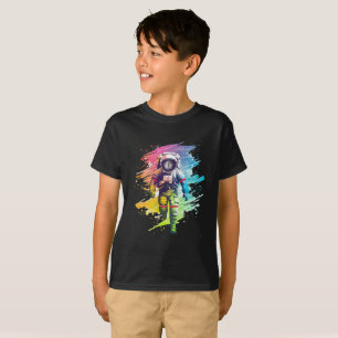 Camiseta Arte Personalizada de Astronauta com Foto