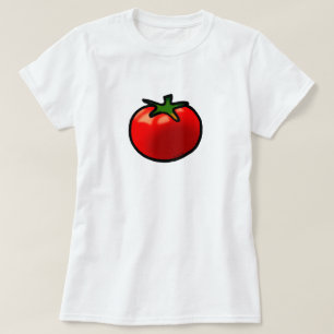 Camiseta Arte Personalizada De Tomate Vermelho