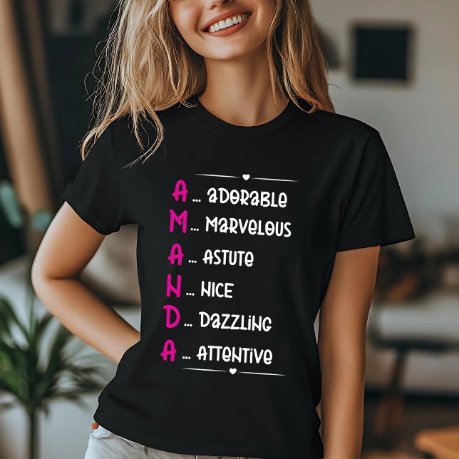 Camiseta Arte personalizada do nome da Amanda (Criador carregado)