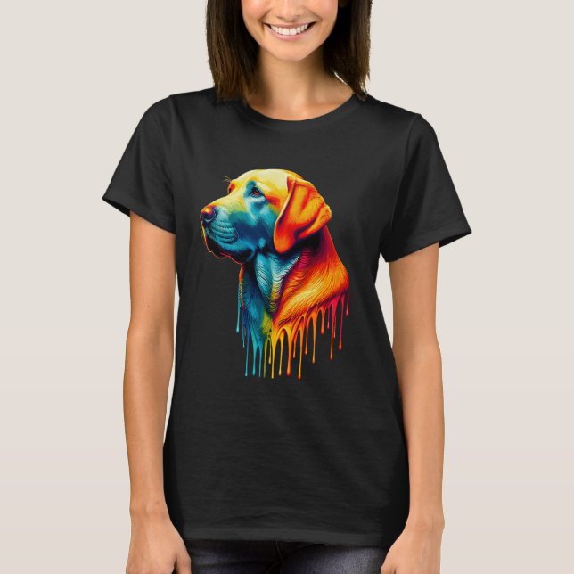 Camiseta Arte Pingando Labrador Retriever Lab Labradores La (Frente)