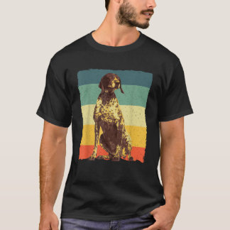 Camiseta Arte Pointer de Cabelo Curto Alemão Para Homens Mu