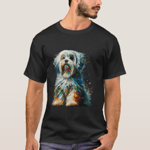 Camiseta Arte Poligonal Maltês Malteses