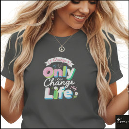 Camiseta Arte Pop Colorida 3D Mude Minha Vida