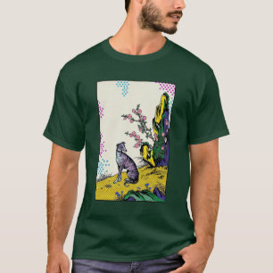 Camiseta Arte Pop Colorida Galgo Asiático da Natureza