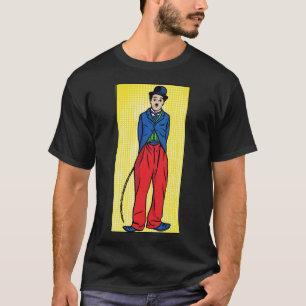 Camiseta Arte Pop Comédia de Filme Silencioso Gráfico Vinta
