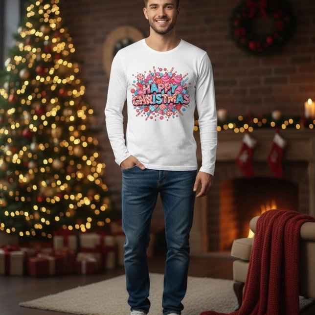 Camiseta Arte Pop Comix de Natal Explode (Criador carregado)
