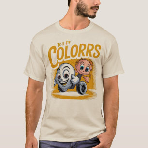 Camiseta Arte Pop de Desenho Animado Vibrante - Ilustração 