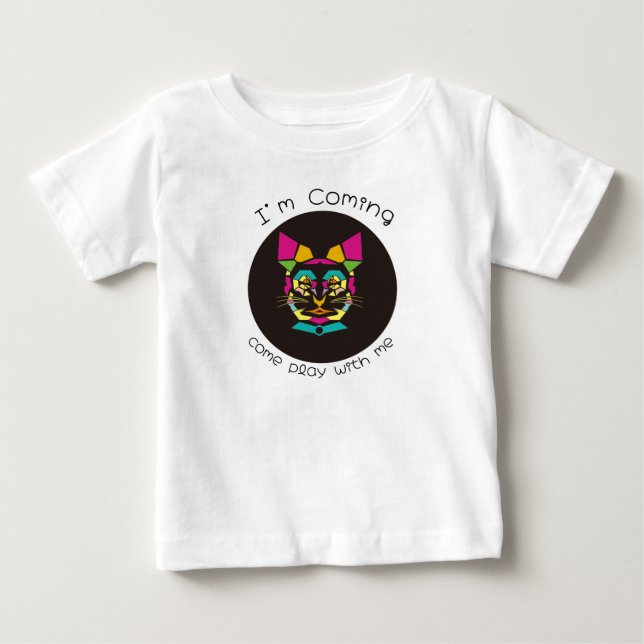 Camiseta arte pop de gato (Frente)