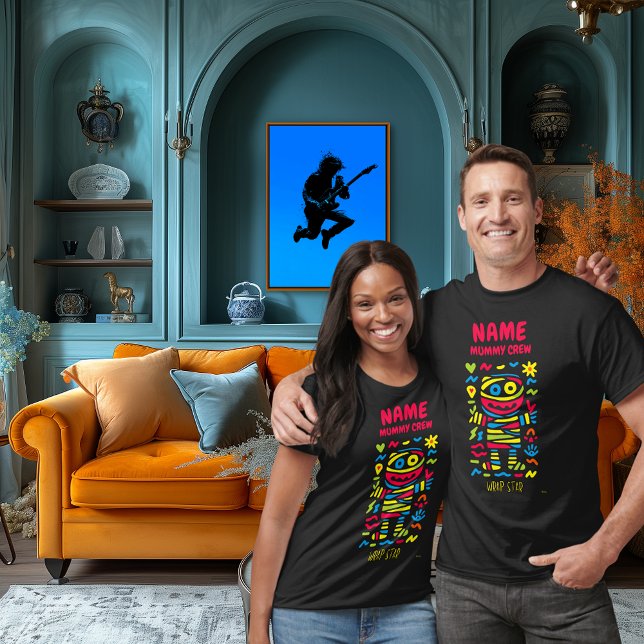 Camiseta Arte Pop de múmia personalizada | Wrap Star Hallow (Criador carregado)