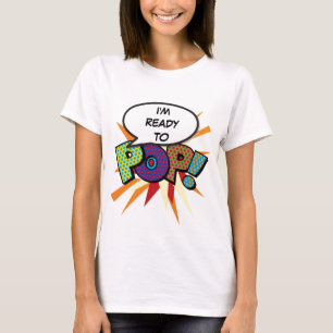Camiseta Arte Pop de Quadrinhos Personalizada Pronta para E