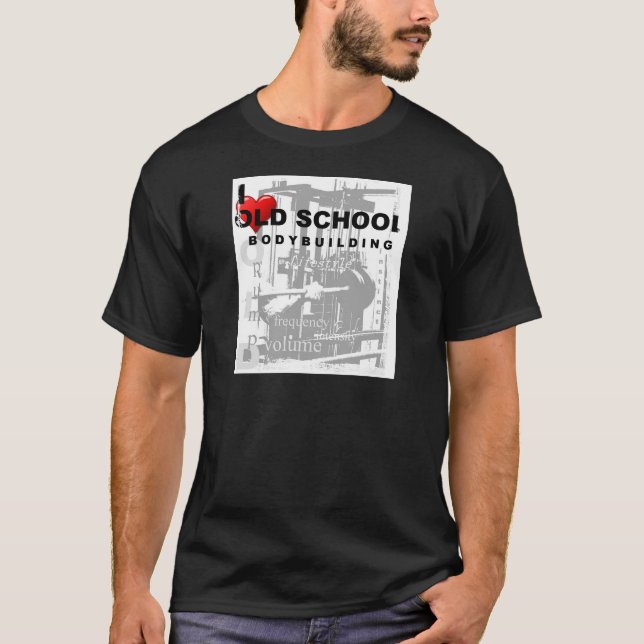 Camiseta Arte pop esportiva de musculação antiga (Frente)
