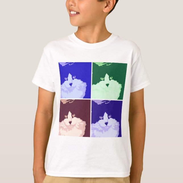 Camiseta Arte Pop Gato Fofinho (Frente)