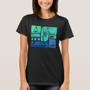 Camiseta Arte Pop Gráfico de Hóquei no Gelo Divertido Espor