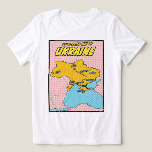 Camiseta Arte Pop Ilustrado Ucrânia