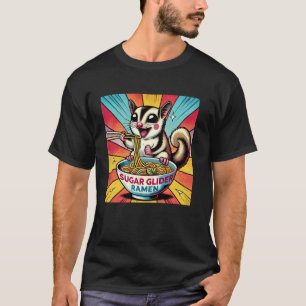 Camiseta Arte Pop Japonesa Macarrão Vida Selvagem Sugar Gli
