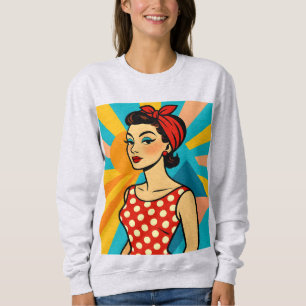 Camiseta Arte Pop Moderna de Meados do Século - Beleza Retr