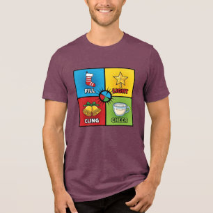 Camiseta Arte Pop Natal Luz Aderente Alegria
