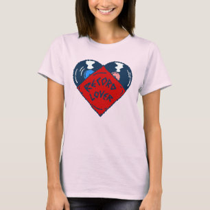 Camiseta arte pop registro amante da música coração vintage