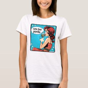 Camiseta Arte Pop Retro Anos 50 Citação Engraçada Glamouros