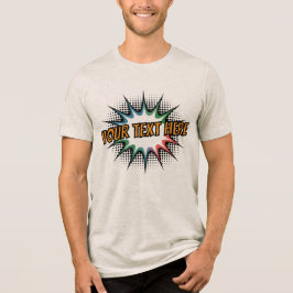Camiseta Arte Pop Retro de Explosão em Pontilhado de Quadri
