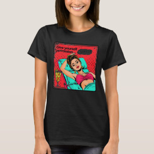 Camiseta Arte Pop Retro dos Anos 50 Citação Inspiradora Gla