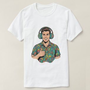 Camiseta Arte Pop Retro Neurodiversidade Polegar Para Cima 