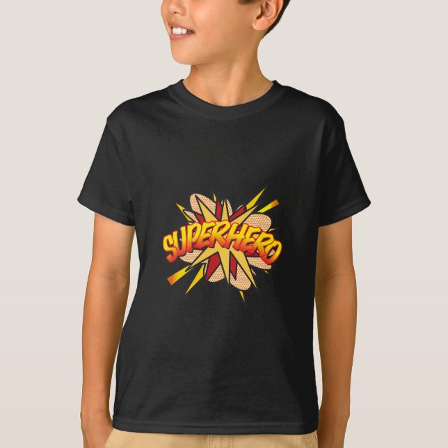 Camiseta Arte Pop SUPER-HERÓI de Quadrinhos (Frente)